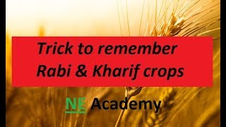 Trick to remember names of rabi and kharif crops easily [upl. by Ener]