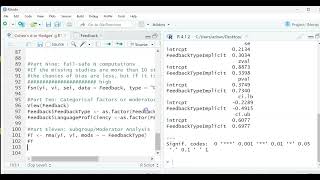 MetaAnalysis amp MetaRegression In RPart Eleven SubgroupModerator Analysis [upl. by Yecak148]