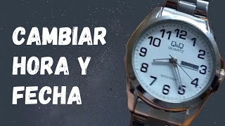 Como cambiar fecha y hora de Reloj Análogo QampQ [upl. by Adelpho219]