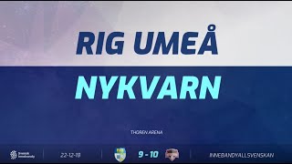 HIGHLIGHTS  Allsvenskan Norra  RIG Umeå vs Nykvarn  18 dec [upl. by Su]