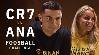 Cristiano Ronaldo vs Ana Marković Foosball Challenge [upl. by Etna304]