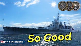 The Renown might be the best British Battlecrusier in World of Warships Legends [upl. by Ynnelg]