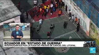 Informe desde Guayaquil interrogantes por fuga de presos en Cárcel del Litoral [upl. by Aetnahc]