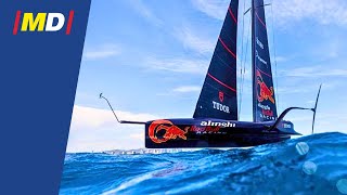 AMERICAS CUP  Entrenamientos de Alinghi Red Bull Racing en Barcelona [upl. by Anig785]