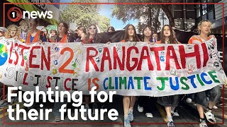 Students hit the streets at climate strikes across the country  1News [upl. by Adnamor108]