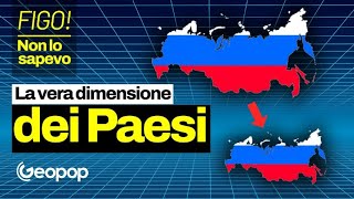 Linganno delle mappe le vere dimensioni dei Paesi come Russia e USA non sono come crediamo [upl. by Tletski]