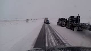 I80 in Wyoming amp winter weather driving with semi truck accidents [upl. by Laikeze]