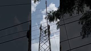 Raising the Pylon tower electric power [upl. by Talich]