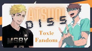 Atsumu and Oikawa diss toxic fandom  Tomorrow 2 Lyric Prank NOT   Haikyuu texts [upl. by Ahsoym]