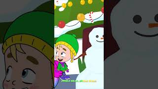 Jingle Bells Song  BubbleeBob and the kids on a snowy street making a snowman babysongs shorts [upl. by Stesha651]