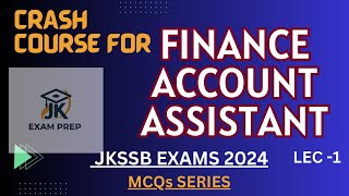 FAA CRASH COURSE JKSSB FAA ECONOMICS MCQS COMPUTER MCQS ACCOUNTANCY MCQS [upl. by Vivle]