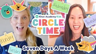 Kids Calendar  Create A Back To School Workspace  Count to 7  Circle Time With Khan Academy Kids [upl. by Granger101]