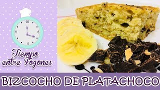 Bizcocho de plátano y chocolate ¡Riquísimo y muy fácil de preparar [upl. by Enaillil]