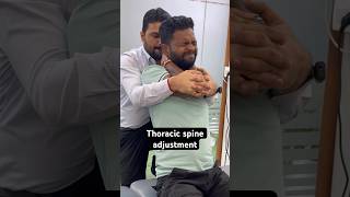 Thoracic spine pain adjustment trend ytshort [upl. by Enoed406]