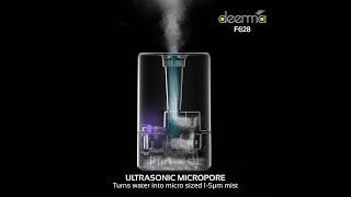 Deerma F628 Humidifier with NanoG Ultra MicroPore Technology  convert liquid water into micro size [upl. by Reames]