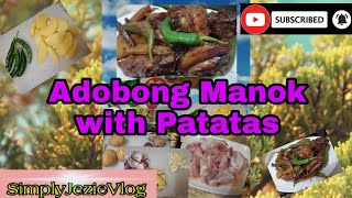 Adobong Manok with Patatas simpleng recipe ng chicken adobo [upl. by Choong]