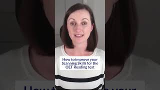 Best tips to improve your Scanning skills for OET Reading [upl. by Fisoi]