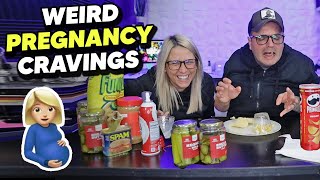 My Husband Tries Weird Pregnancy Cravings Hilarious [upl. by Rettuc206]