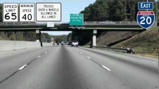 I20 Eastbound In Georgia  I285 To Covington [upl. by Angadresma]