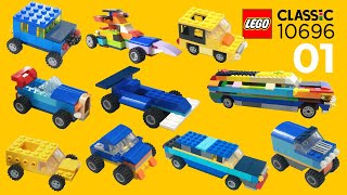 LEGO Classic 10696 Car Ideas Building Instructions Collection 01 [upl. by Atiuqahc]