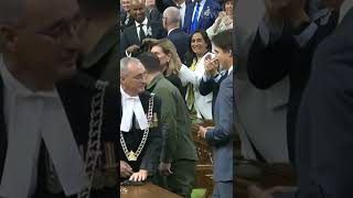 Zelenskyy receives standing ovation in the House of Commons shorts [upl. by Kcirde]