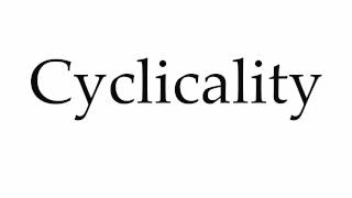 How to Pronounce Cyclicality [upl. by Anaer]