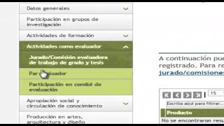 Ingreso de la información Actividades como evaluador [upl. by Pastelki145]