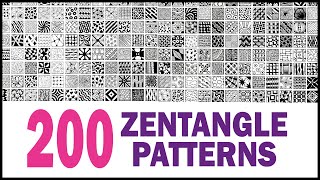 200 zentangle patterns ✺ 200 doodle patterns ✺ 200 mandala patterns [upl. by Anelhtac108]