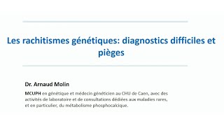 Rachitismes génétiques  diagnostics difficiles et pièges [upl. by Wun]