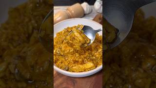 ARROZ MELOSO DE POLLO AL AJILLO 🥘🍗 ¡Tenéis que probarlo receta youtubeshorts [upl. by Lemhar449]