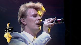 David Bowie  Heroes Live Aid 1985 [upl. by Anirhtak]