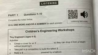 Childrens Engineering Workshops Listening Test 1 New book Must Listen Target 85 Subscribe Please [upl. by Ettezil503]