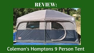 REVIEW Colemans 9 Person Hamptons Tent [upl. by Acinoda]