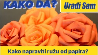 Kako Napraviti Ruzu Od Papira  URADI SAM [upl. by Bolme]