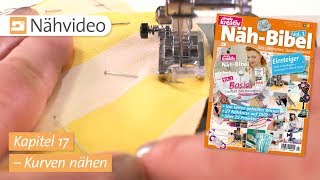 Nähvideo Kurven nähen – Kapitel 17 NähBibel Vol 1 [upl. by Nolie]