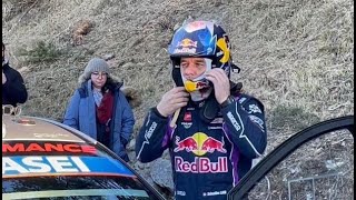 WRC Rallye Monte Carlo 2022  Loeb Evans Katsuta etc before the start of a stage [upl. by Cyna]