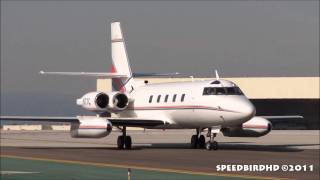 Parn Aviation Lockheed L1329 JetStar II N77C Taxi [upl. by Atinahc151]