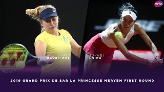 Daria Gavrilova vs Hsieh SuWei  2019 Morocco Open First Round  WTA Highlights [upl. by Rainger475]