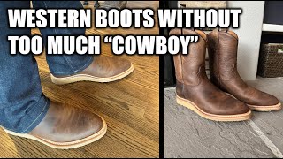 Rhodes Footwear Roper Boot Caliber from Huckberry  A wedge sole Cowboy Boot that isnt too Western [upl. by Nobel]