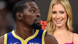 Kevin Durant Shoots His Shot At FS1 Host Kristine Leahy [upl. by Raddy]