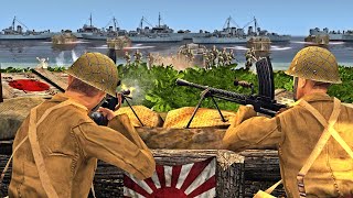 US MARINE LANDINGS ON THE SOLOMON ISLANDS  Pacific War [upl. by Leahcim76]