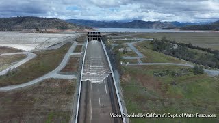 Lake Oroville Dam Spillway Opened for Second Time Since 2018 Rebuild [upl. by Palestine]