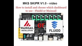 How to install and choose which dashboard to use Fluidd or Mainsail  Video 6 [upl. by Dichy]