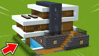 【マイクラ】大豪邸！簡単なモダンハウスの作り方！【建築講座】 [upl. by Aihsitan]