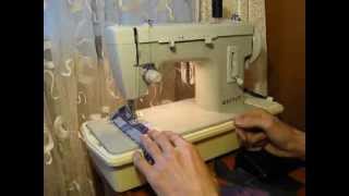 Sewing machine Швейная машина Merritt Германия test атлас джинс кожа [upl. by Lien]