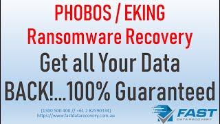 EKING Ransomware DATA Recovery amp Decryption  100 Works [upl. by Roswell]