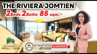 The Riviera Jomtien 2 Beds 2 Baths 85 sqm Seaview Corner Unit  Sale amp Rent [upl. by Elodea]