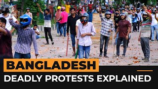 Bangladesh’s deadly protests explained  Al Jazeera Newsfeed [upl. by Jermyn400]