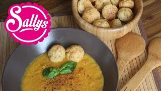 Karottensuppe  Möhrensuppe mit würzigen Käsebällchen  Sallys Welt [upl. by Shermy385]