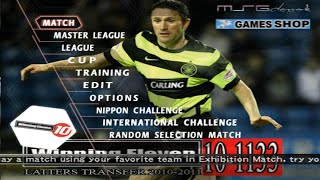 89  Winning Eleven 101133 PS2  Latters Transfer 201011 Gameplay [upl. by Hartnett]